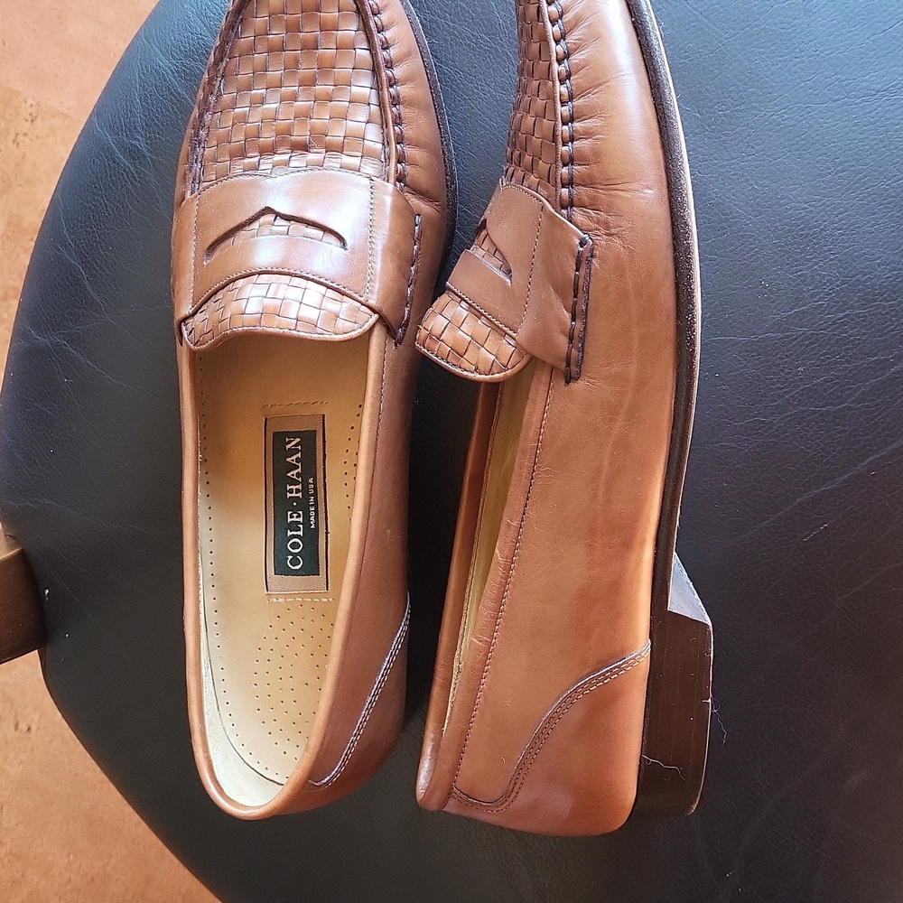 Cole Haan Medium Brown Woven Loafer